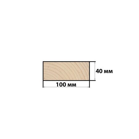 Доска строганная 40*100*3000 мм, камерной сушки (сорт-1, вл 16±2%)